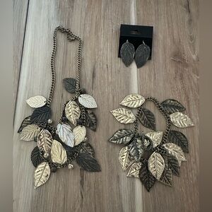 Fall Leaf Necklace Set
